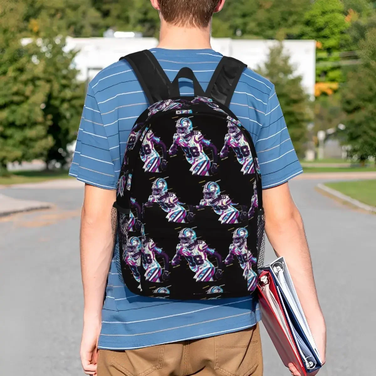 حقيبة ظهر Ceedee Lamb Retro للطلاب والأولاد والبنات حقيبة كتب للأطفال حقيبة مدرسية حقائب كتف للكمبيوتر للرجال والنساء