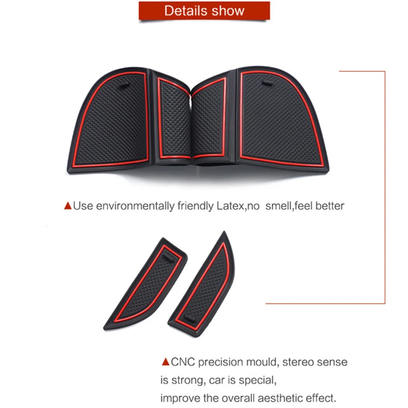 Anti-Slip Car Gate Slot Mat For Nissan Ariya Non-Slip Door Groove Pad Rubber Coaster Auto Interior Accessories