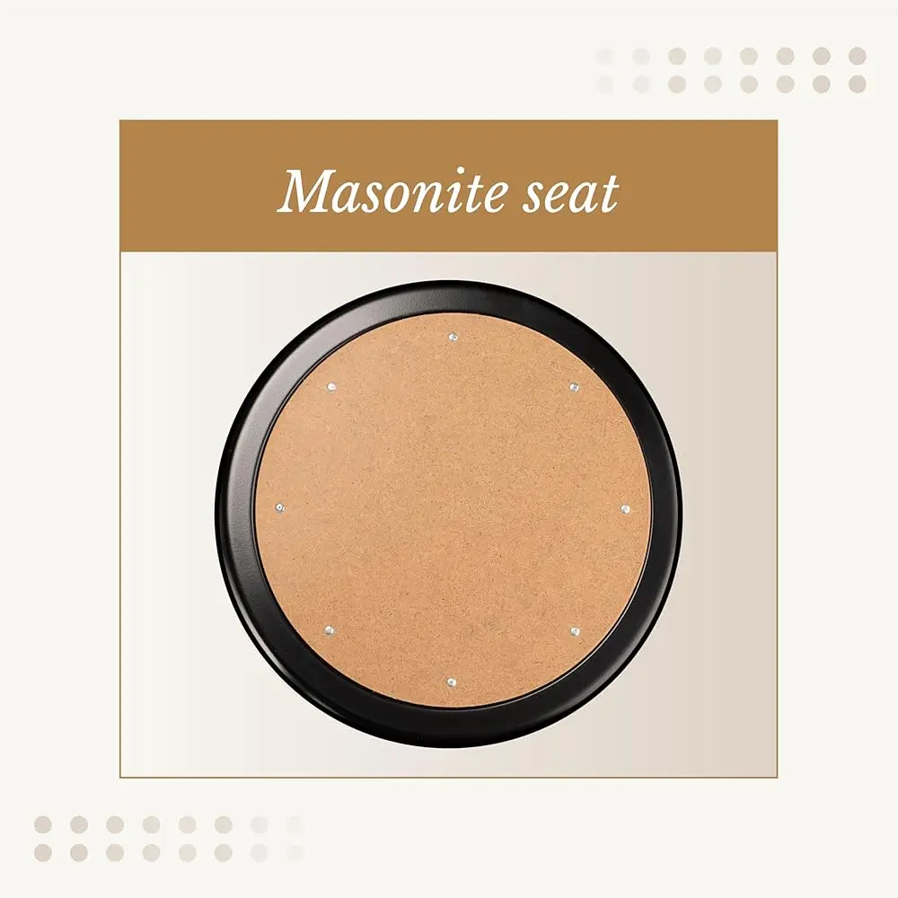 (2 Pa Stahlhocker mit Rückenlehne, Schwarz, 24"