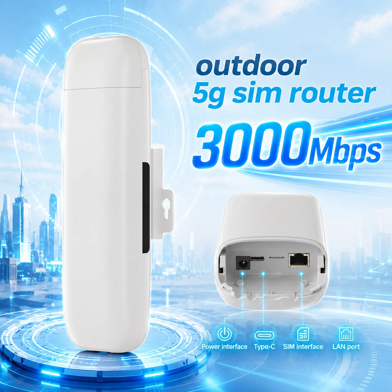 Buiten 5G Sim Router 2.5Gbps N - 5G Outdoor Cpe Nsa Sa recensie en prijs