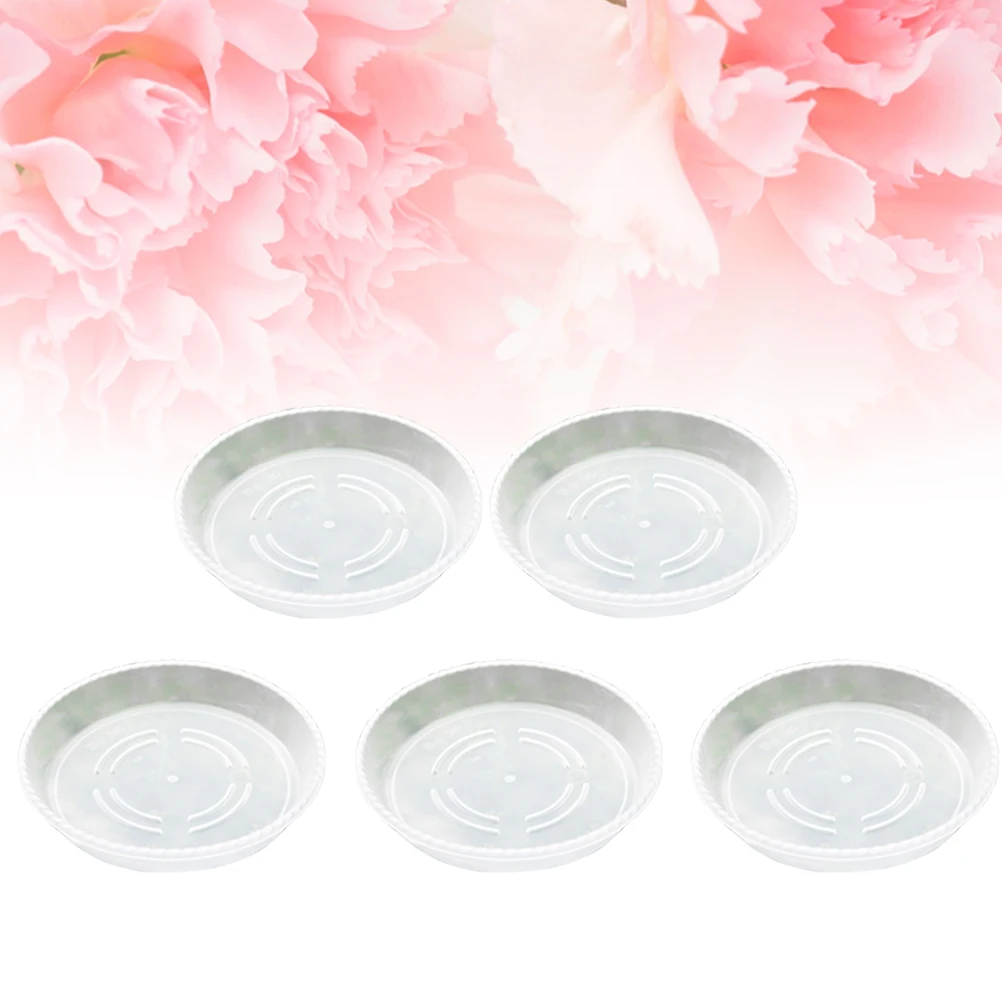 

20Pcs Plastic Resin Plant Pots Tray Transparent Sturdy Flowerpot Saucer for Bonsai Indoor Garden Small Plant Pots