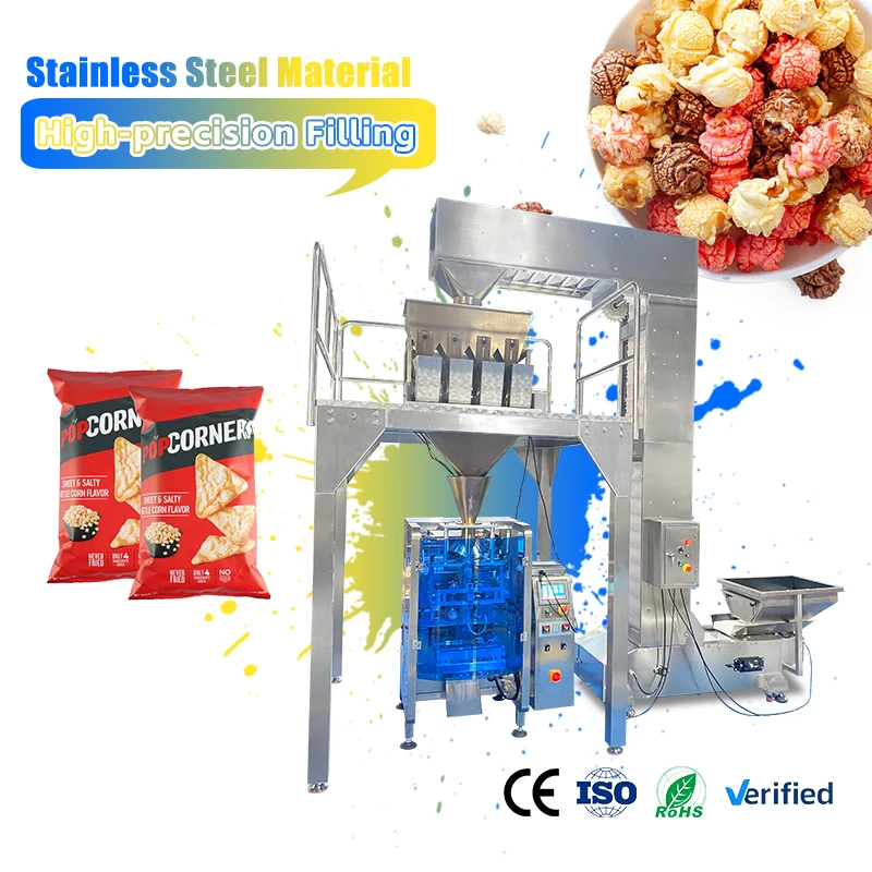 Industrial Automatic Vertical Packing Machine 50bag/min for Dry Food Gummy Candy Coffee Bean Potato Pellet