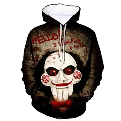 Saw Horror Movie 3D Print Hoodies Men Women Casual Streetwear Oversized Sweatshirts Hoodie Kids Pullovers Tracksuit Man Clothing