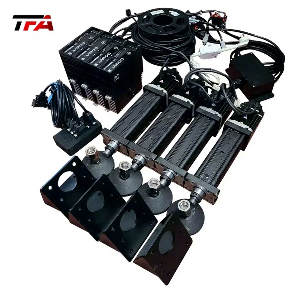 OEM Sim Car Flight Racing Simulator Cockpit 3DOF 4 Axis 58mm Stroke Movement Servo G-force Four Motor Motion Actuators Kits