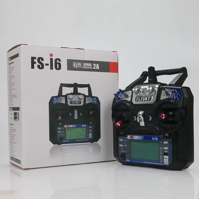 جهاز إرسال نظام الراديو Flysky FS-i6 AFHDS 2A 2.4 جيجا هرتز 6CH مع جهاز استقبال FS-iA6B لطائرة هليكوبتر RC وضع الطائرة بدون طيار 2 اليد اليسرى