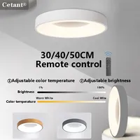 LED Ceiling Light 30/40/50CM Remote Control Adjustable Color Temperature Brightness Bedroom Living Room Hotel Indoor Lamp Lustre