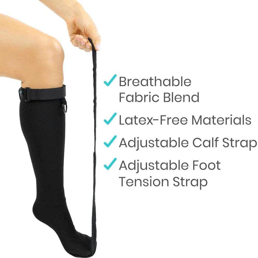 1Set Foot Drop Plantar Fasciitis Night Sock Stockings Soft Stretching Boot Splint for Sleeping, Heel Pain Relief Compression