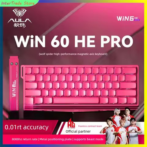 AULA WIN60 HE Series Magnetic Switch Keyboard 8K RGB Hot Swap Custom Wired Mechanical Esports Gaming Keyboard Game Gifts