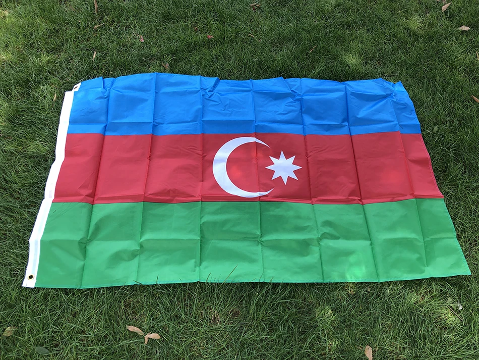 Bandera nacional de Azerbaiyán colgante para desfile y hogar - imagen 5
