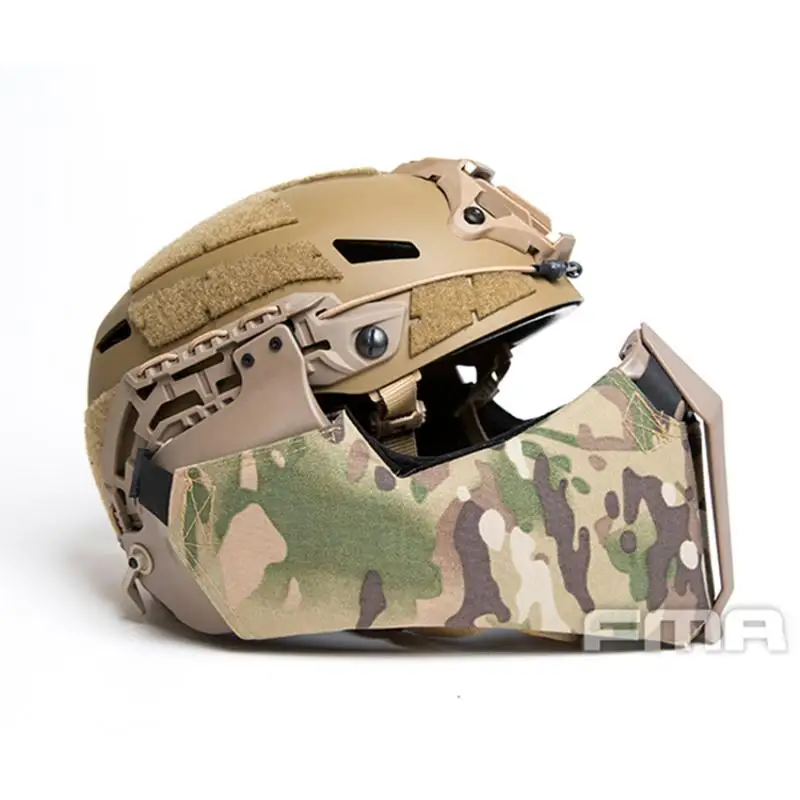 FMA Tactical Paintball Airsoft Half Face Mask Protection Helmet Rail Special for Tactical FAST/High Cut Helmet