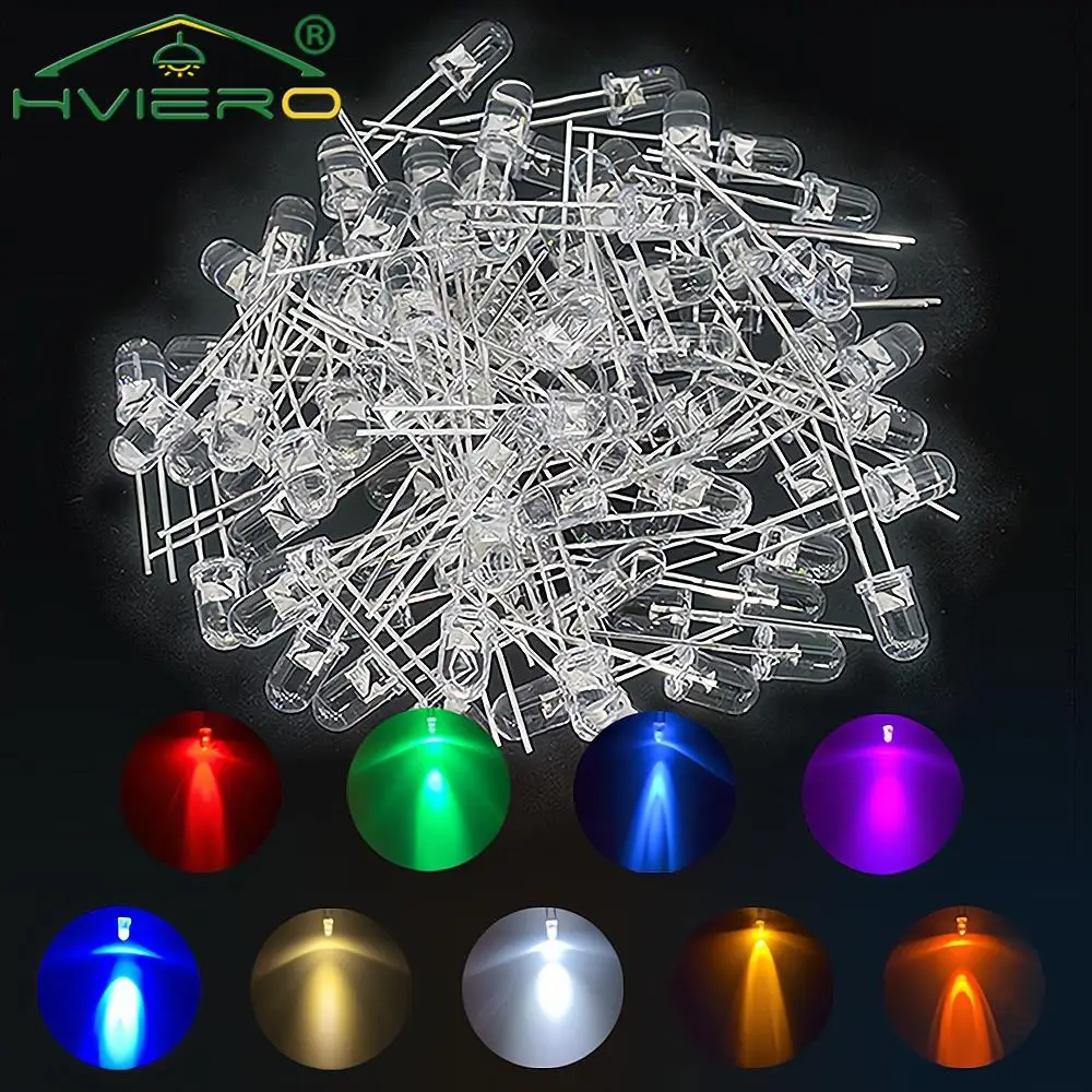 1000pcs F3 3mm Round White Red Yellow Blue Green Bright Light Emitting Diode Assortment Kit Bulb Led Lamp Electronic Component