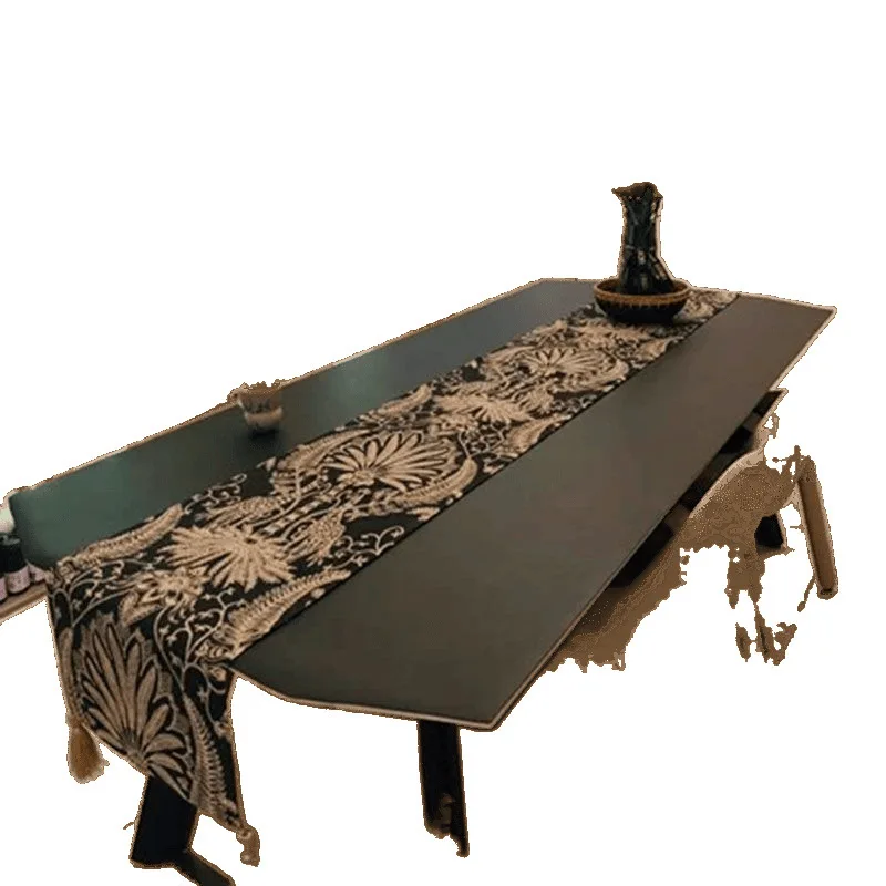 

New Chinese style light luxury simple atmosphere table flag cloth long strip high-end
