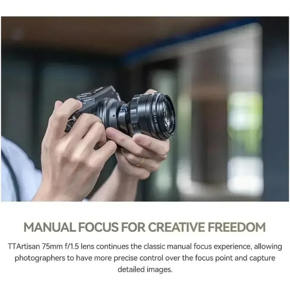 

TTArtisan 75mm F1.5 Swirly Bokeh Full Frame Camera Lens Large Aperture Lens For M42 Mount Camera Lens