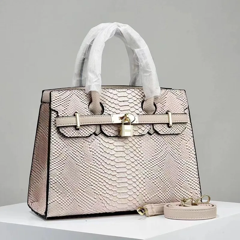 

Versatile bag fashionable large-capacity handbag women's shoulder bag bright leather stone pattern