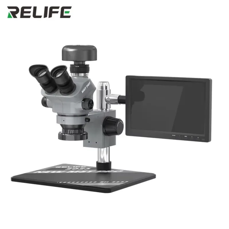 

Hot Sale RELIFE RL-M5T Pro-B11 Trinocular HD Microscope Large-size Aluminum Alloy Base