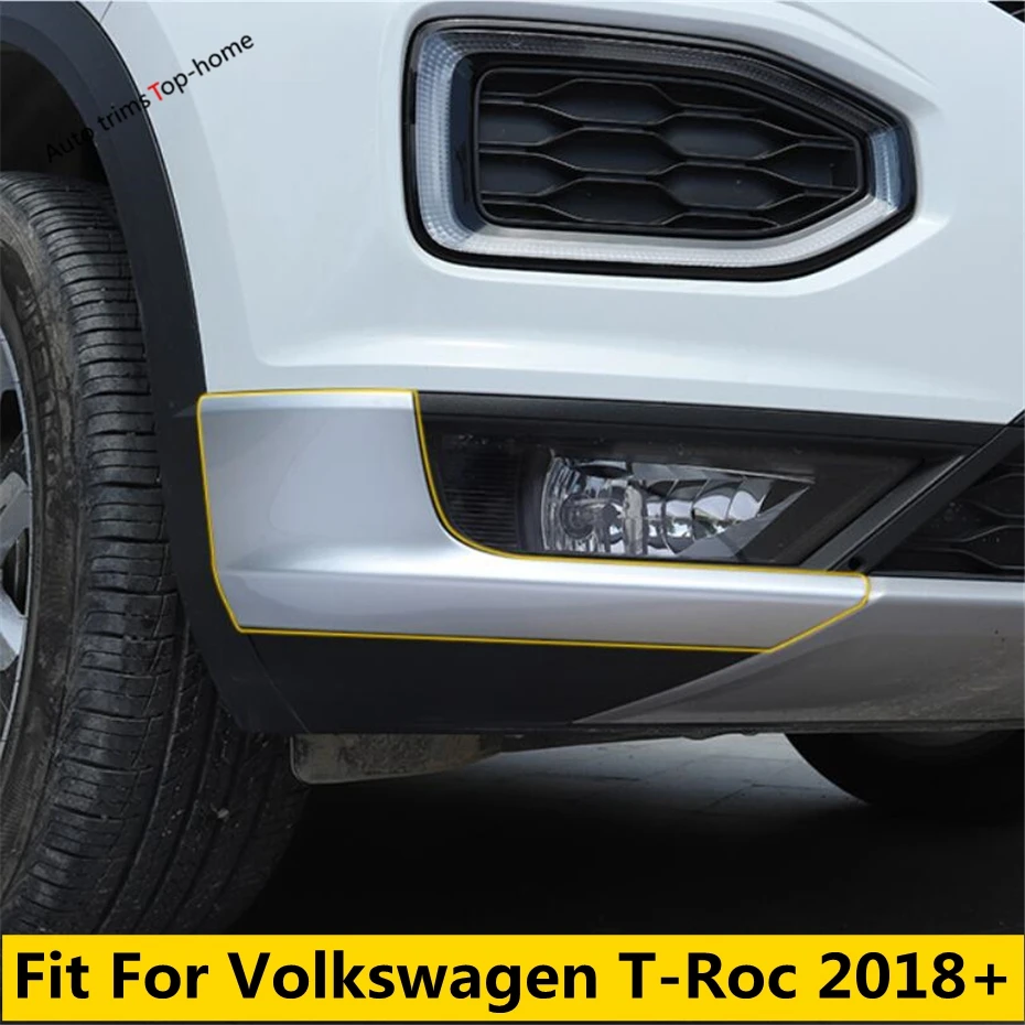 

Front Bumper Corner Anti Scratch Protector Guard Spilitter Panel Cover Trim For Volkswagen T-Roc T Roc 2018 - 2020 Accessories