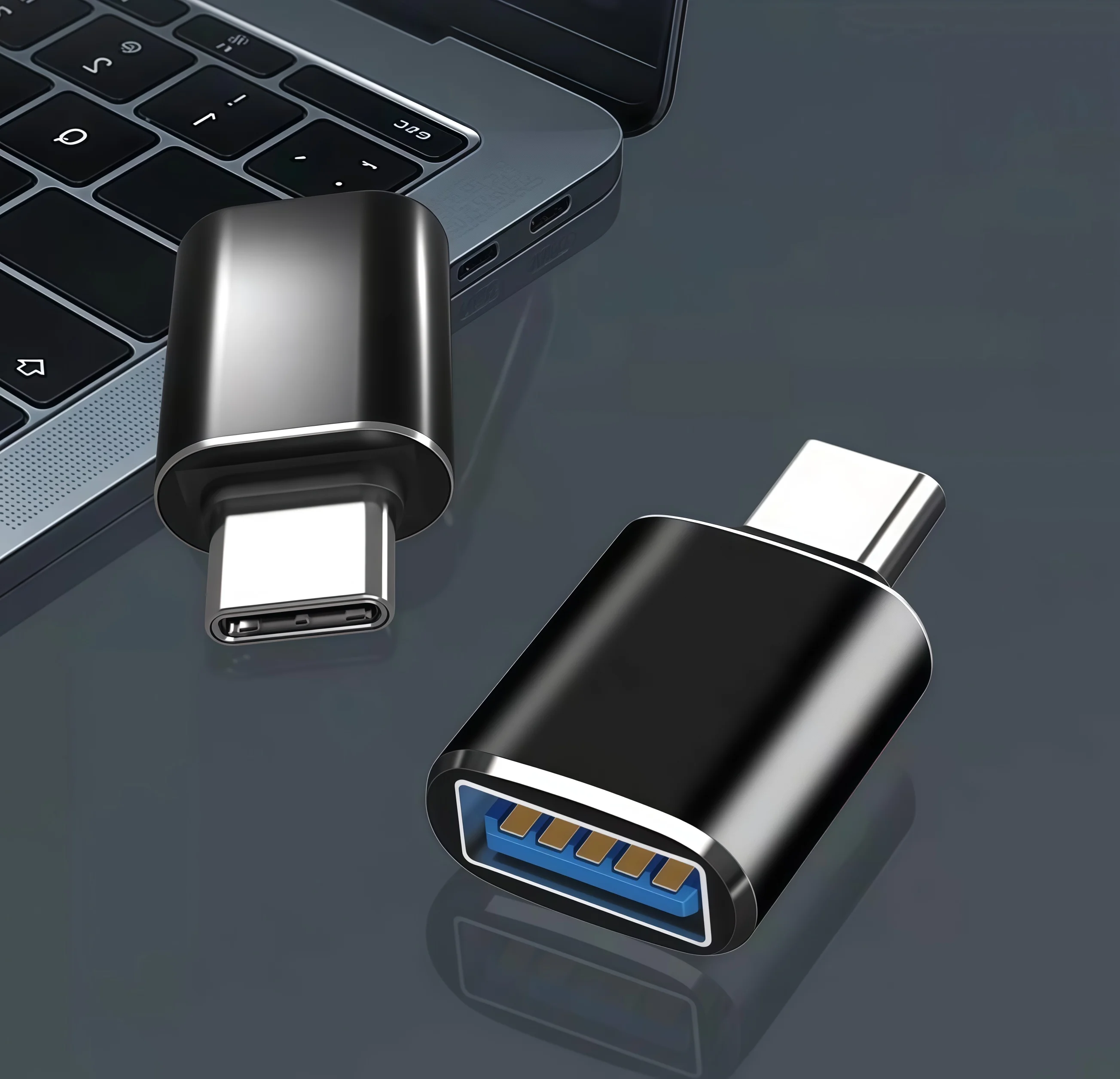 USB C Adapter USB C Male to USB A 3 Female Convertor Highly Speed Connectors Fast Charging Speed for Devices