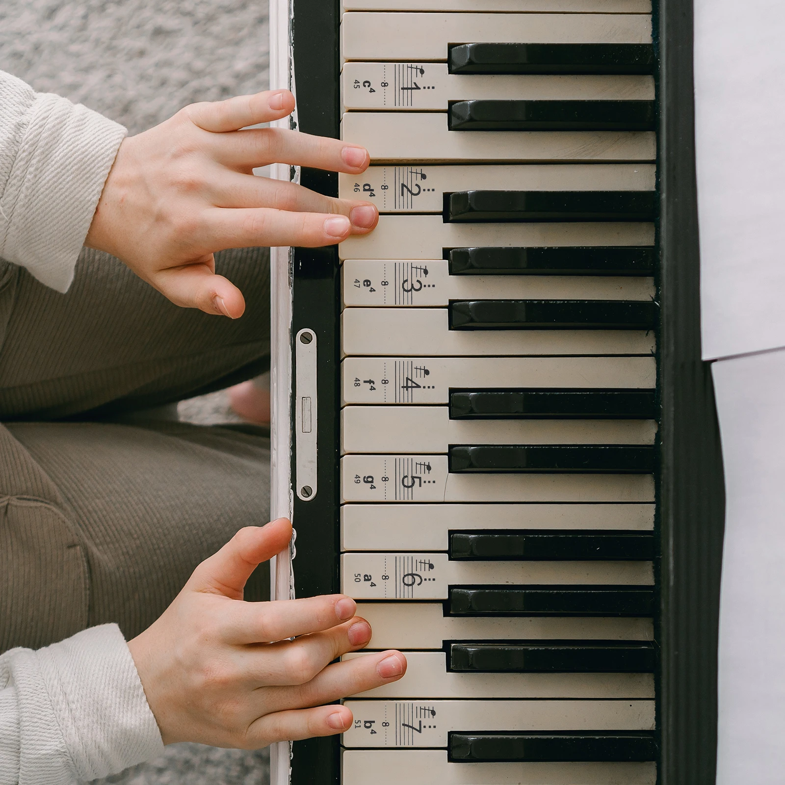 

Practical Piano Keyboard Decal Clear Printing Easy To Remove Piano Sticker For Beginners Educators