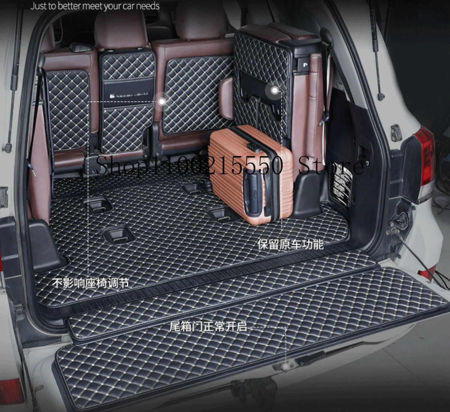 Car Trunk Mat Cargo Liner for Toyota Land Cruiser 2009 2010 2011 2012 2013 2014 2015 2019 Lc200 200