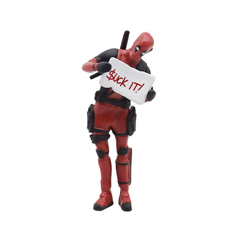 Anime Deadpool Action Figure Car Interior Decoration Toys Pendant Car Accessories Model Mini Doll Figurine Kids Toy Gif