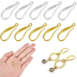 20PCS Fashion Jewelry Findings Genuine 925 Sterling Silver Earrings For Women Smooth Hook Ear For Design DIY Jewelry Making