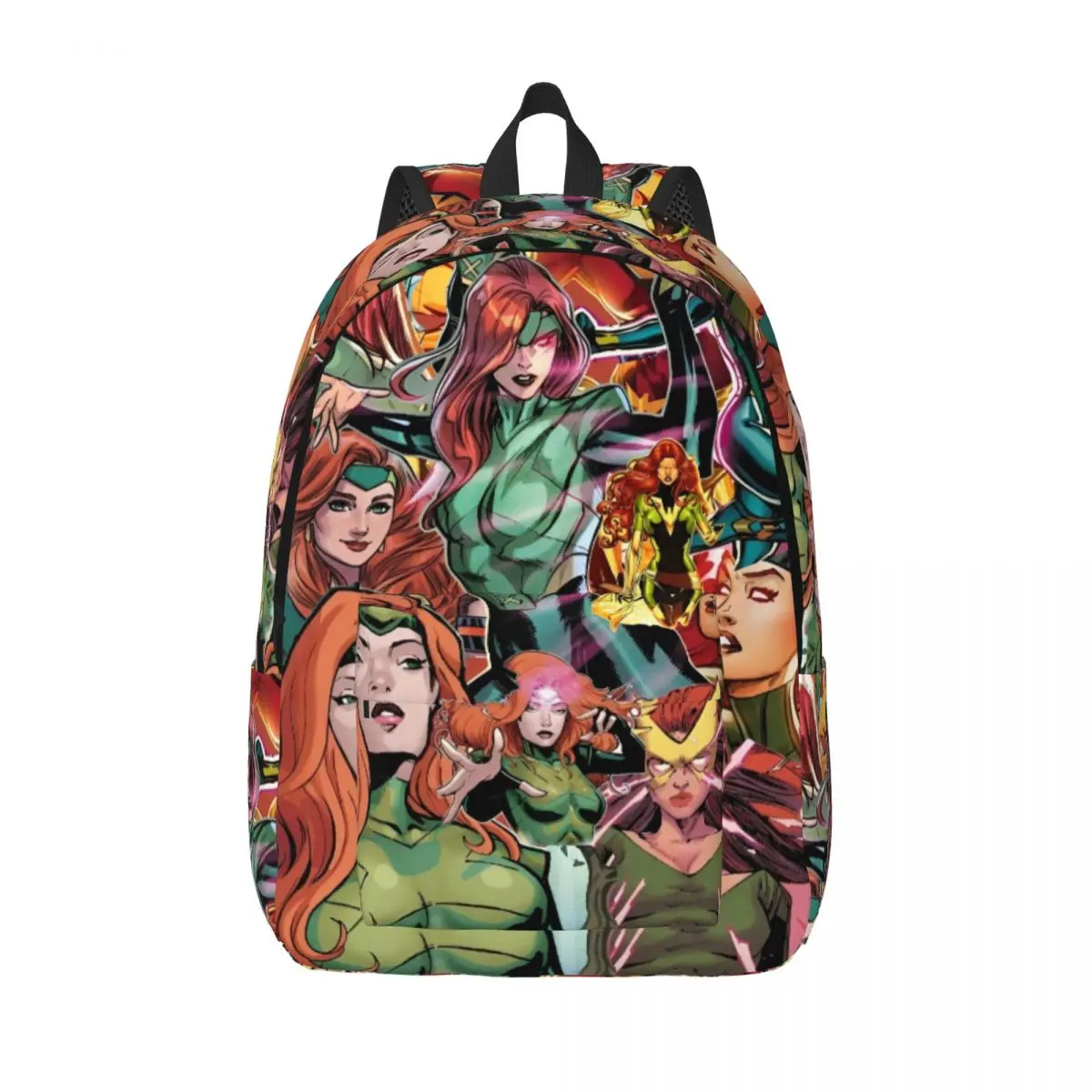

X-Men Jean Grey Phoenix Backpack for Men Women Casual Student Hiking Travel Daypack Flames Force College Shoulder Bag Durable