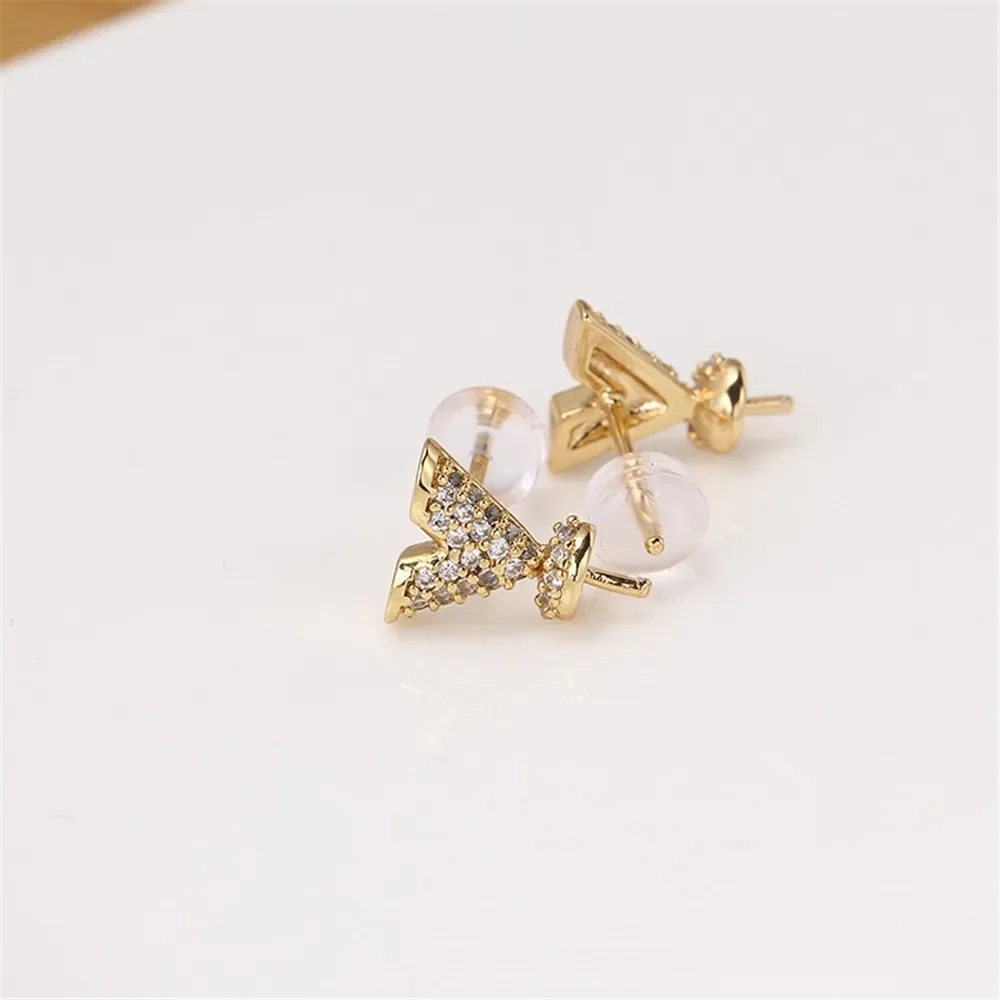 

Gold Plated Pearl Earring Settings, DIY Jewelry Making Supplies, Blank Ear Stud Bases for Handmade Accessories, 1pair No Pearl