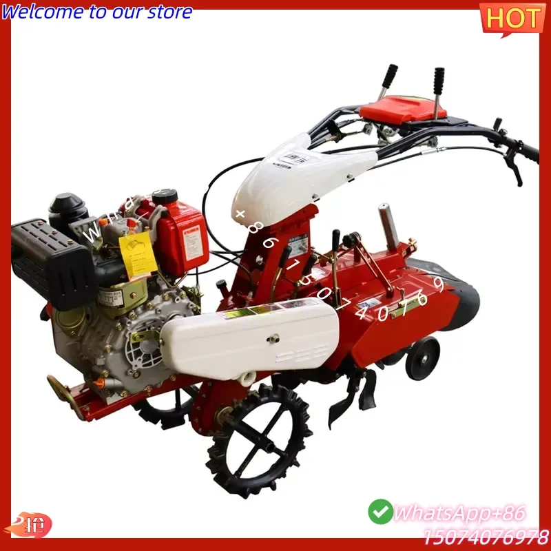 2026 Compact Engine 7HP Mini Cultivator Ditching Machine Power Tiller Ditcher