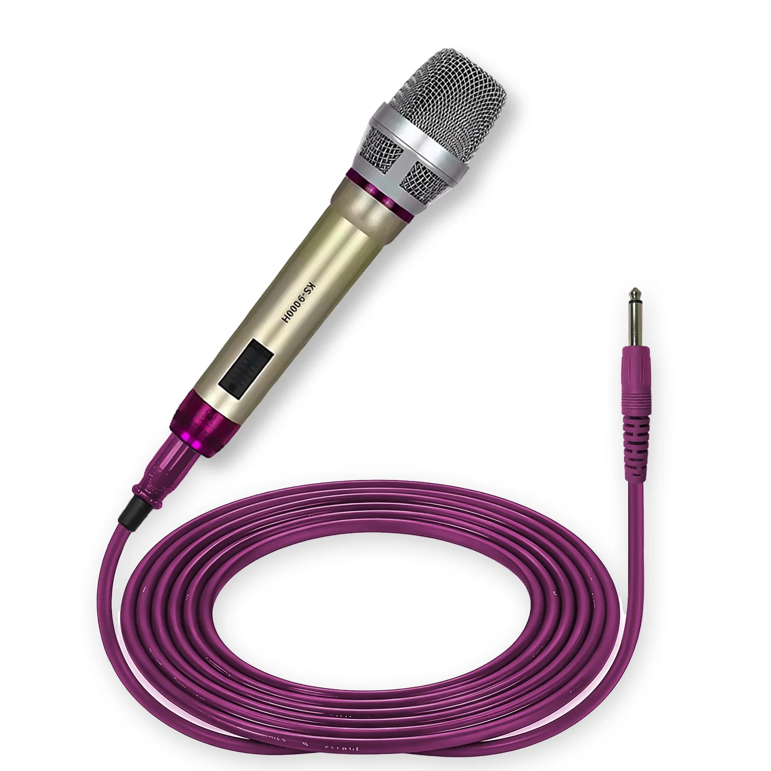 

Ks9000H Professional Rose-Red Dynamic Microphone Vocal Classic Live Wired Handheld Microphone Plastic Material Karaoke Mic