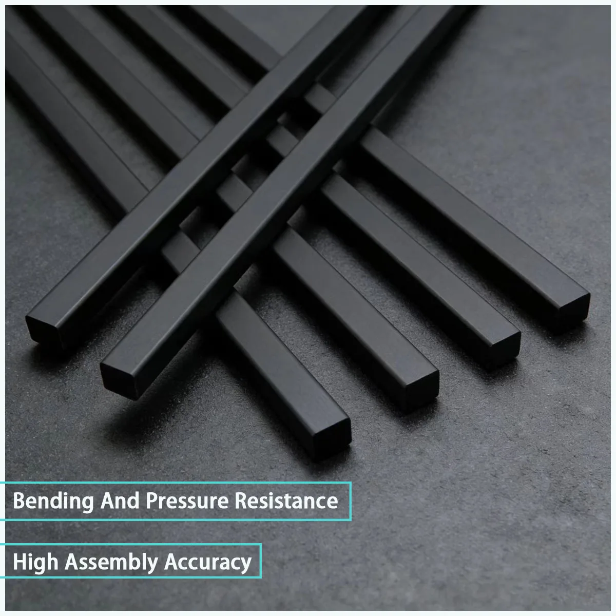 Square solid carbon fiber rod with a side length of 1.4-20mm is used for mechanical structural components, model supports, etc