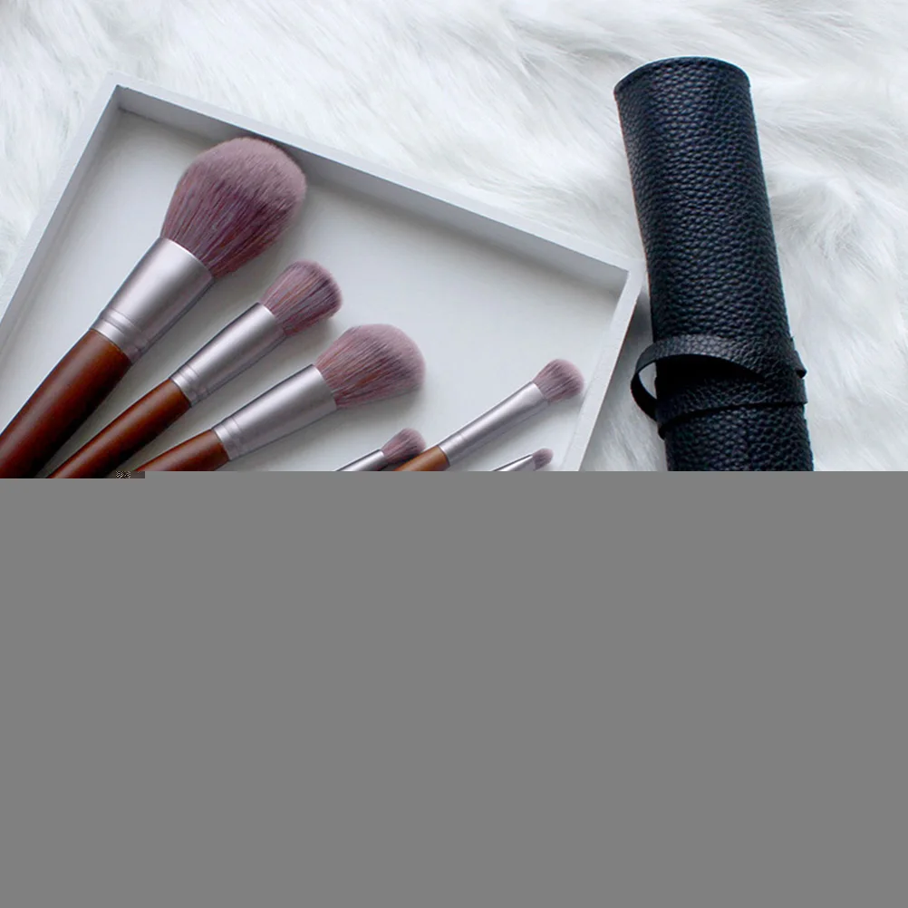 

Portable Brush Bag Black Travel Holder Organizer Lightweight Durable Spacious For Tote Storage Eyeliners Tubes Primer