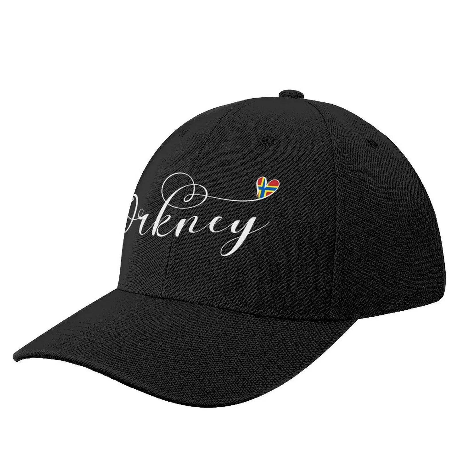 

Orkney Flag in Heart, Northern Isles, Scotland Baseball Cap Anime Golf Cap Mens Caps Women's