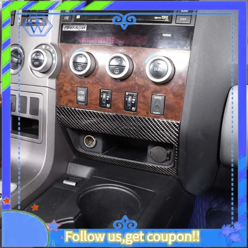 

M46K-1 Piece Car Center Console Sticker Car Center Console Interior Accessories Soft Carbon Fiber For Toyota 2007-2013