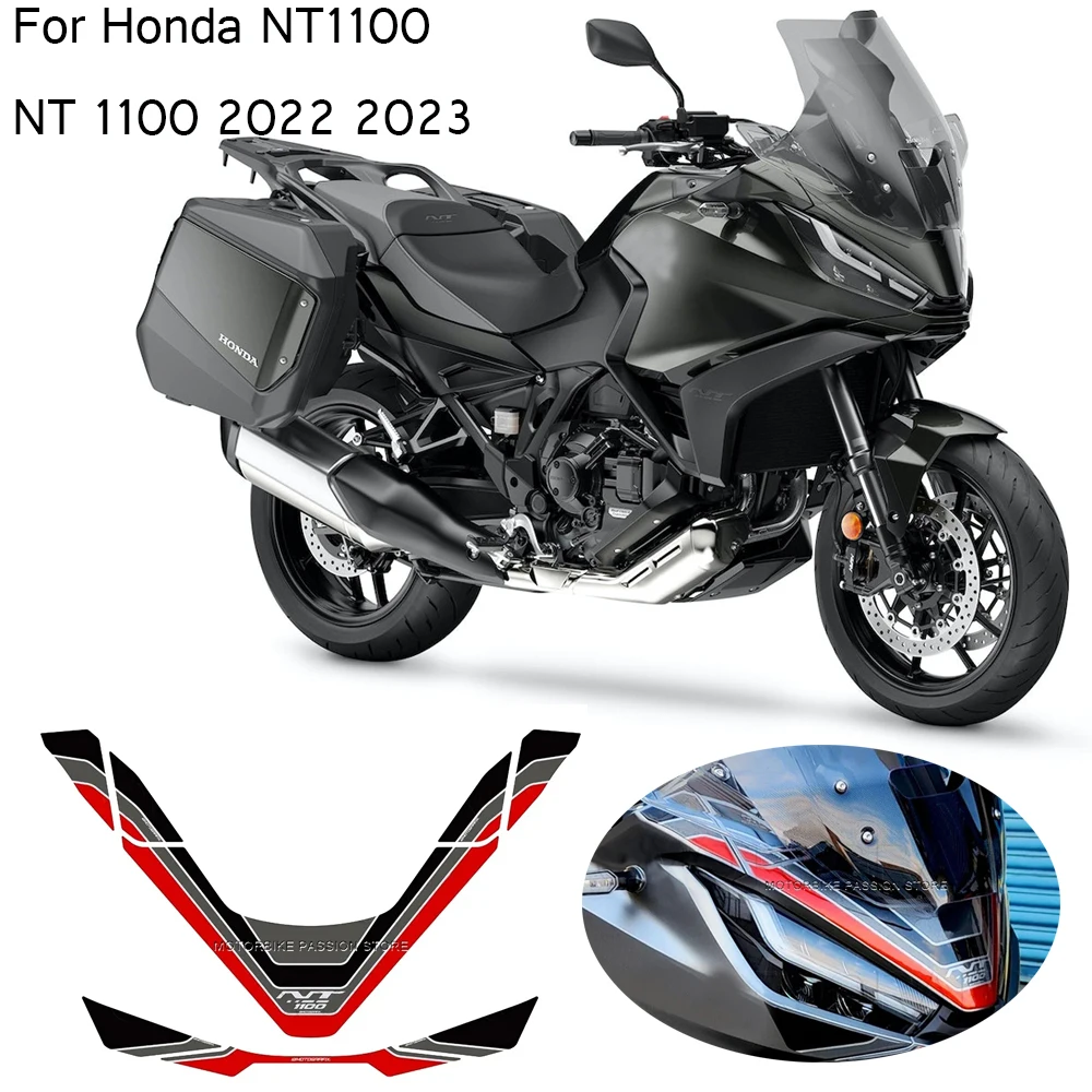 

For Honda NT1100 NT 1100 2022 2023 3D Resin Sticker Motorcycle Front Protector Sticker Front Decorative Decal Accessories