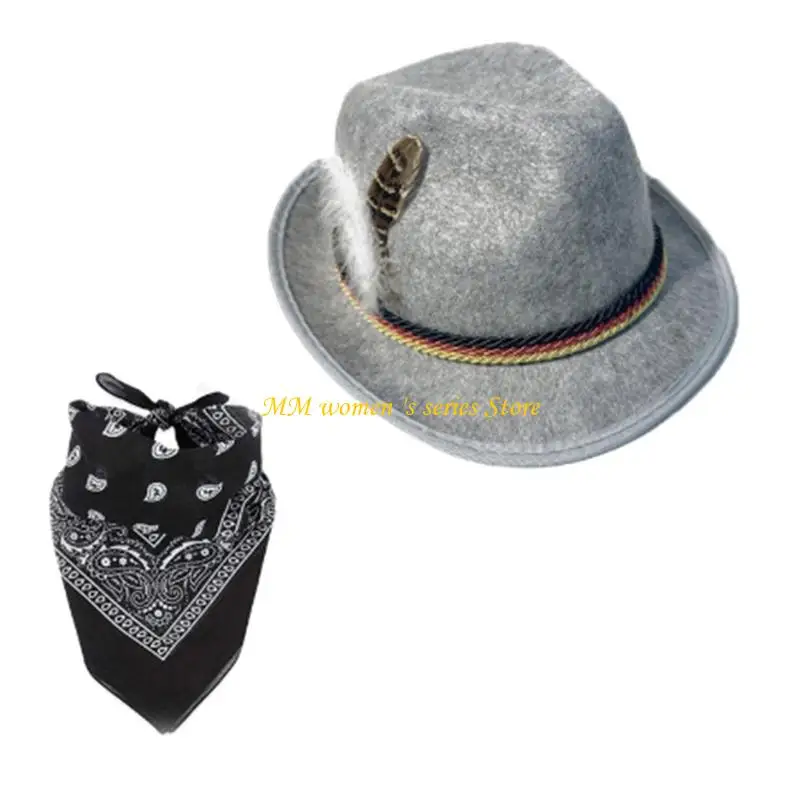 Q39Cアダルトオクトーバーフェストスカーフとハートフレームメガネなど