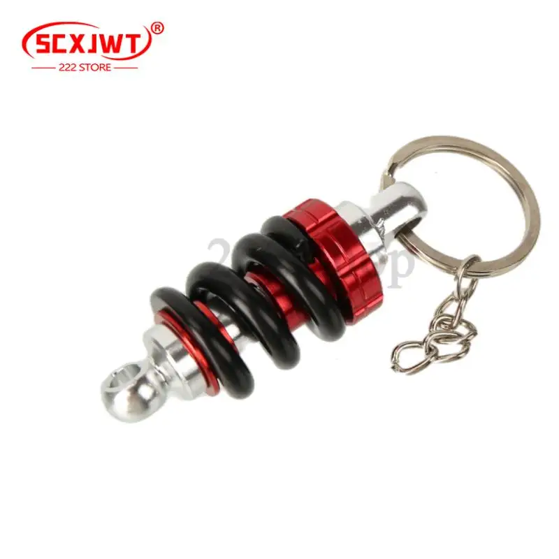 

NEW Premium Aluminum Alloy Shock Absorber Key Ring | Automotive Front Strut Pendant for Daily Use on Cars & Various Scooters