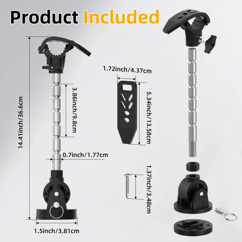 Adjustable Trolling Motor Stabilizer Mount Applicable for Minn Kota Terrova/Riptide Ulterra/Riptide PowerDrive & Marine-Grade