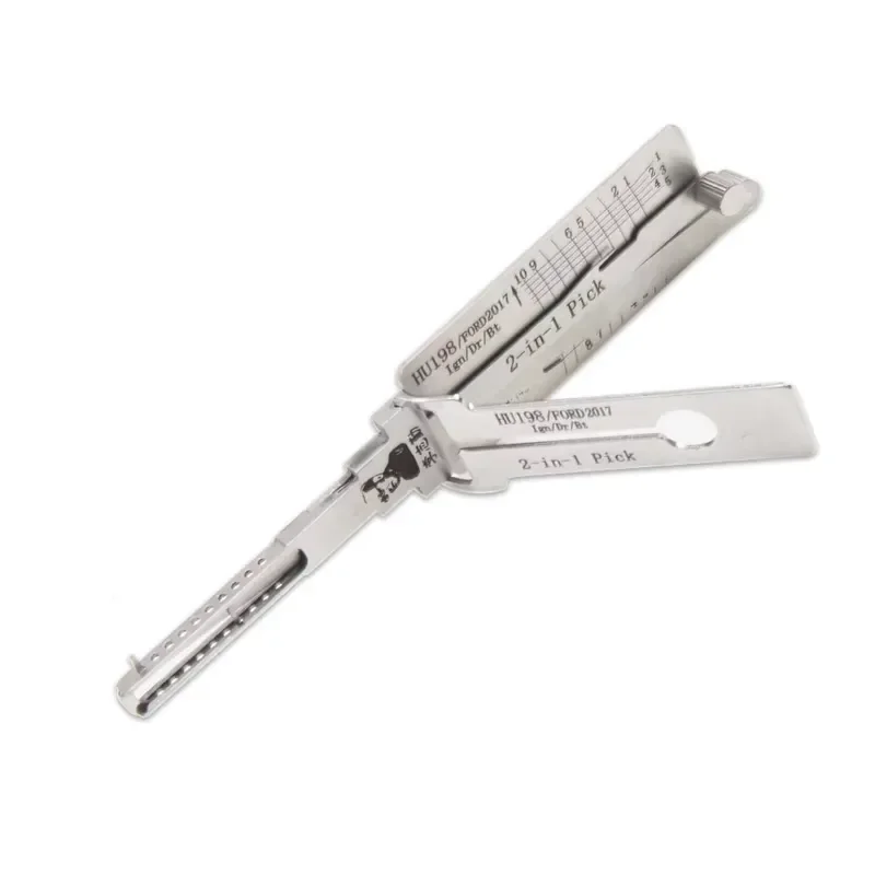 Lishi Pick Car Lock Opening Tool Turbo Decoder Lishi HU198 for 2017 Steel Material Locksmith Supplies view 5