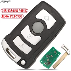 Jingyuqin-mando a distancia para coche, accesorio para BMW serie 7, E65, E66, 315/315LP/433/868MHZ, ID46, PCF7953, Chip CAS1, HU92, 4 botones, llavero