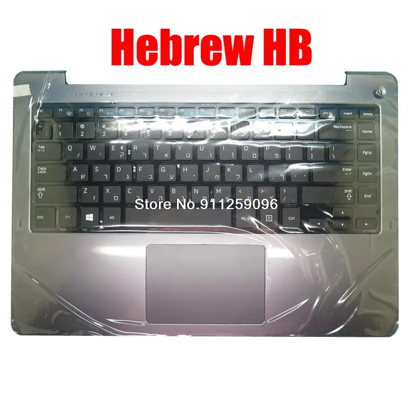 Reposabrazos y teclado de ordenador portátil para Samsung NP540U4E NP530U4E 540U4E 530U4E Rusia RU Alemania GR francés árabe ARFR hebreo HB Touchpad