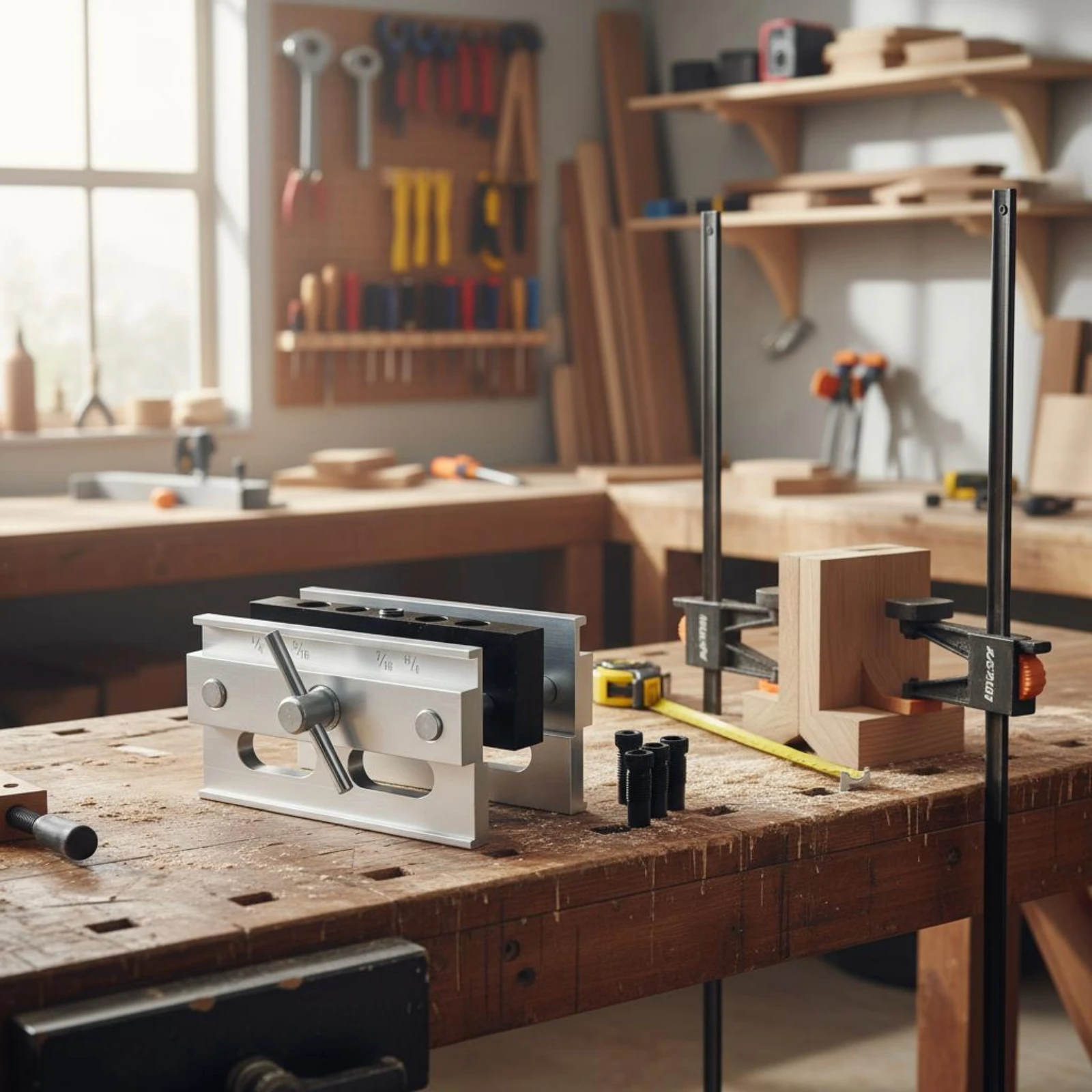 셀프 센터링 드릴 지그 조절식 목공 드릴 지그 목공 연 - Woodworking Jig 리뷰 및 가격