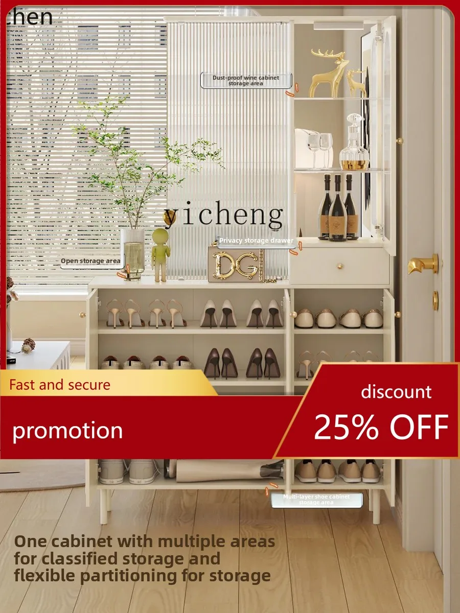 

ZML Entryway Cabinet Screen Integrated Living Room Double-Sided Modern Wine Cabinet Partition Cabinet
