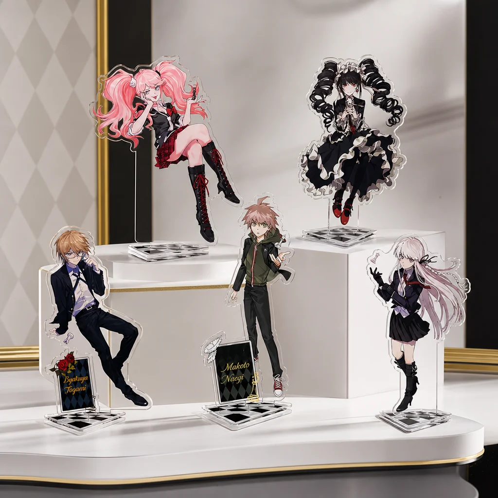 Danganronpa Acrylic Stand 15cm Junko Enoshima Makoto Naegi Kyoko Kirigiri Byakuya Togami Celestia Anime Game Figure keychain