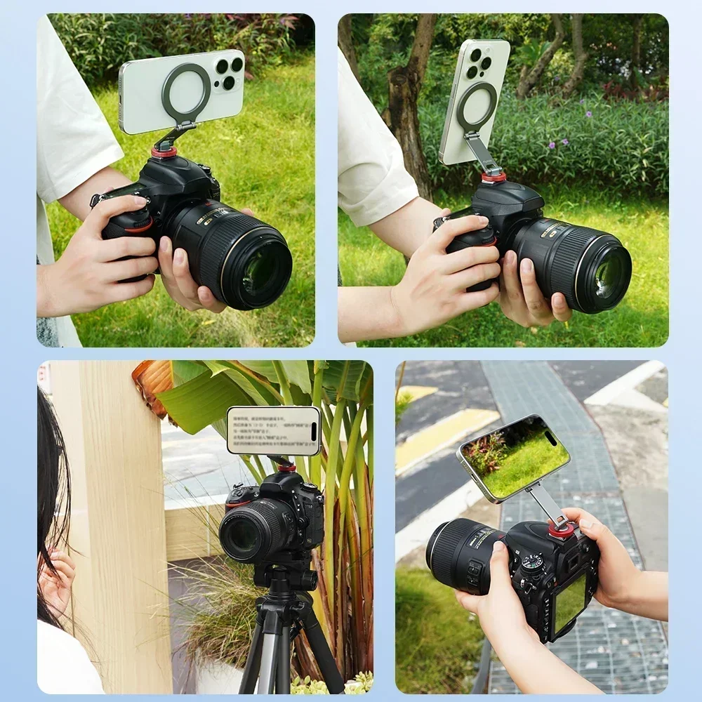 Holder Aluminum Alloy Compatible with MagSafe Phone Adjustable Quick Release for RS 4 Mini/iPhone1615  Tripod Cold Shoe Mount