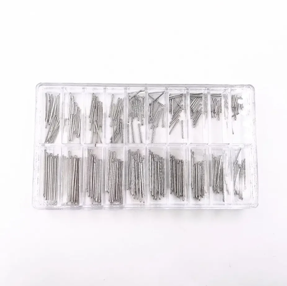 300PCS 304 stainless steel watch accessory 0.9/1.0MM split pin suitable for watch strap assembly and watchmaker's exclusive use