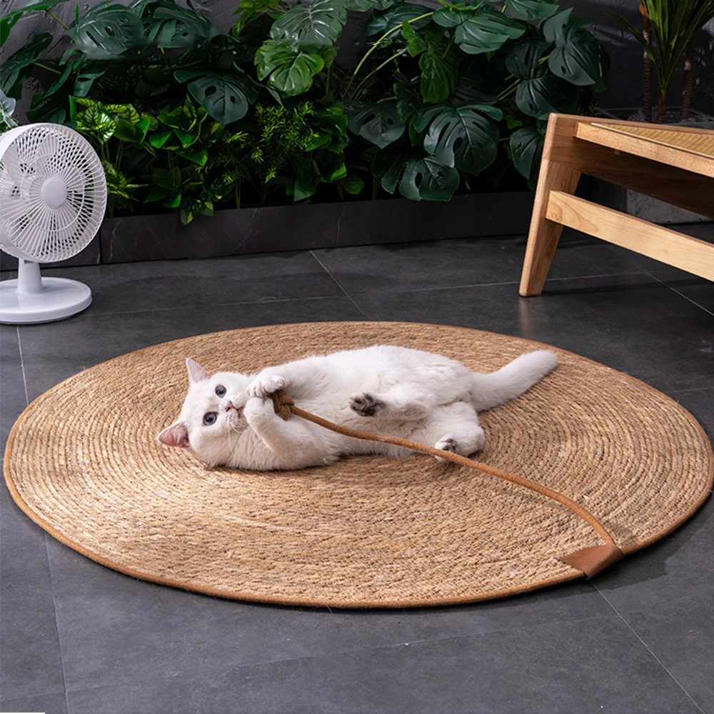 Rascador de ratán para gatos, rascador para afilar las uñas, árbol, poste para rascar, alfombrillas para sofá, Protector de muebles