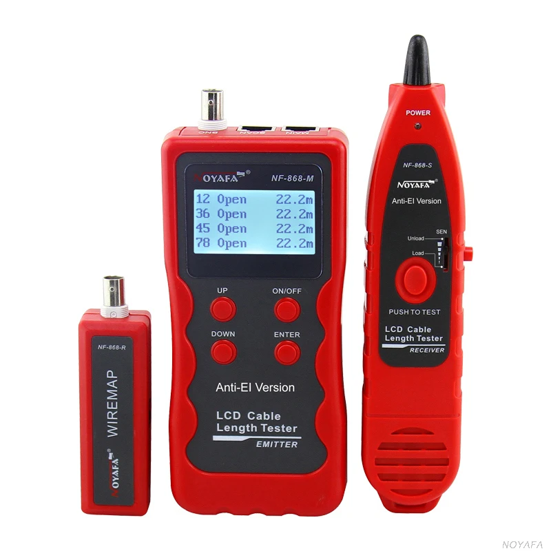 NOYAFA Cable Continuity Length Tester Fault Locator Tracker for Network Coax USB Wire NF-868