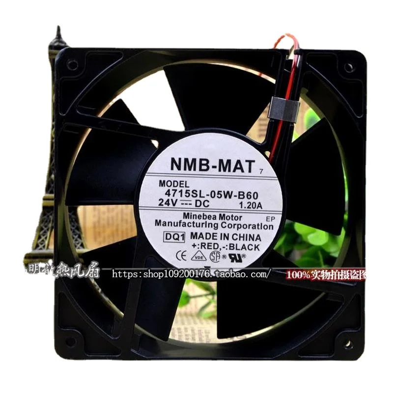 Ssea Nieuwe Fan Voor Nmb 4715SL-05W-B60 -D00 24V 1.2A 120*120*38 Aluminium Frame Fan Cooling fan