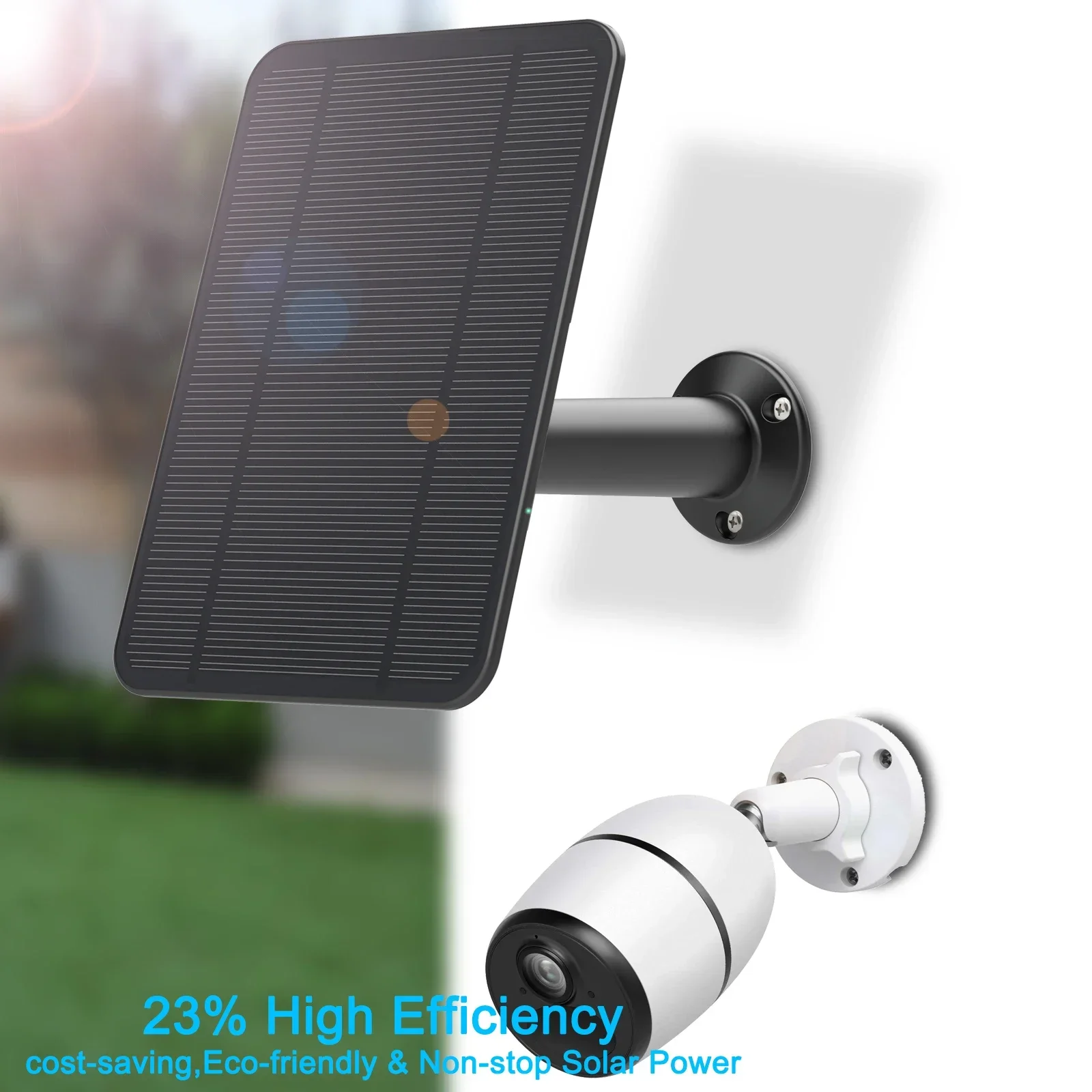 4w Solar Panel Power Supply Designed for Reolink Battery Cameras Argus 2/3/Argus Pro/Eco/Go/Go PT/Argus PT/Argus 3 Pro