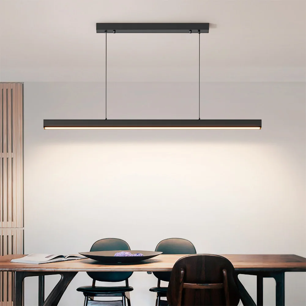 

Modern LED Pendant Light 80/100CM Lines High-End Feel For Restaurants Offices Conference Rooms Long Strip Lighting Fixtures